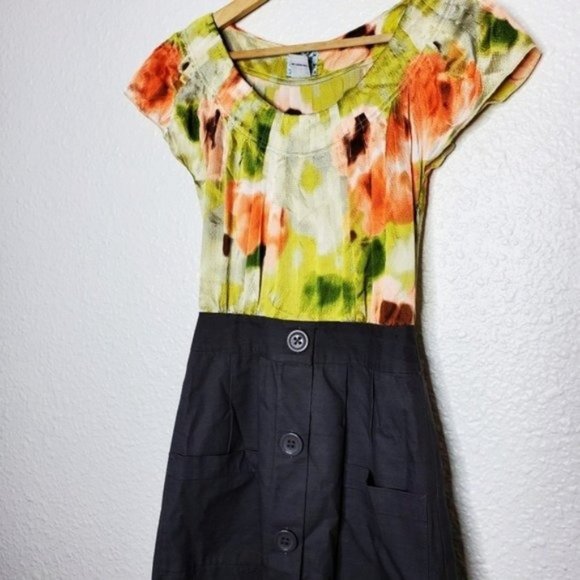 Tabitha Anthropologie Zoya Floral Silk Dress - Picture 7 of 7